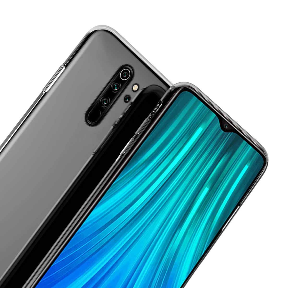 Чехол для Xiaomi Redmi Note 8 pro тонкий мягкий прозрачный бампер из ТПУ противоударный