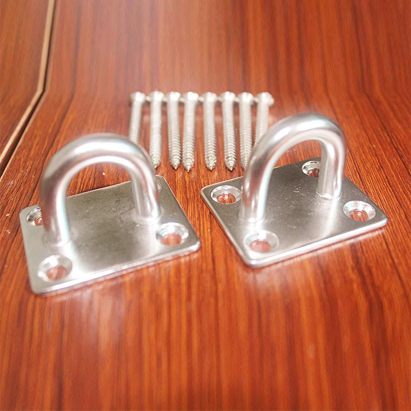 1000 lb Capacity Stainless Suspension Ceiling Hooks Hammock Chair Hanging Kit Swing Yoga Trapez | Дом и сад