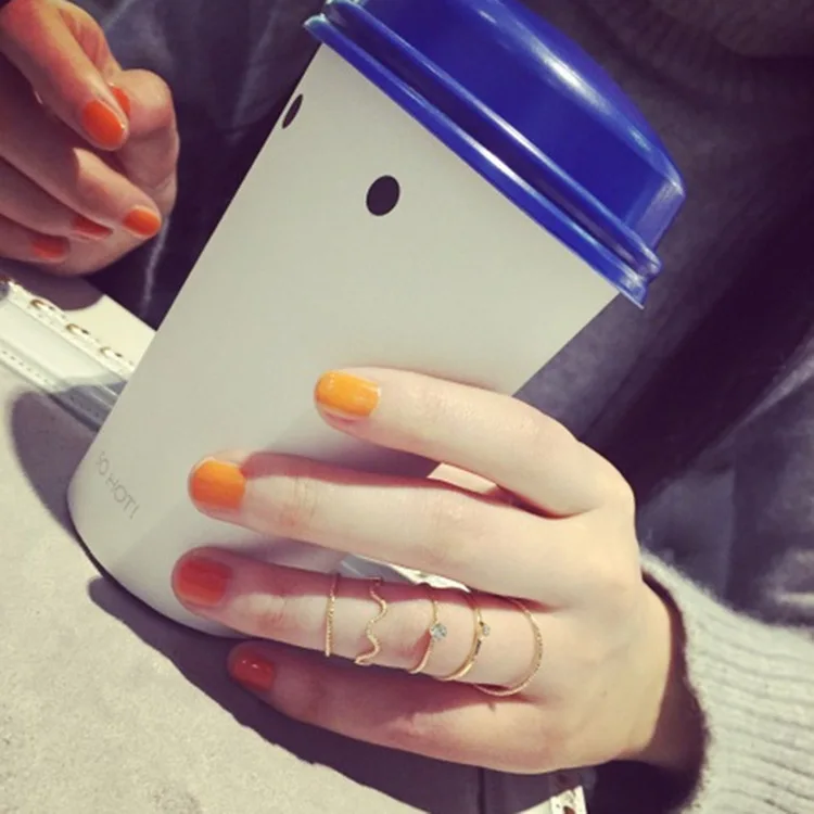 Комплект колец с волнистым хвостом Женский ювелирное изделие из 5 предметов