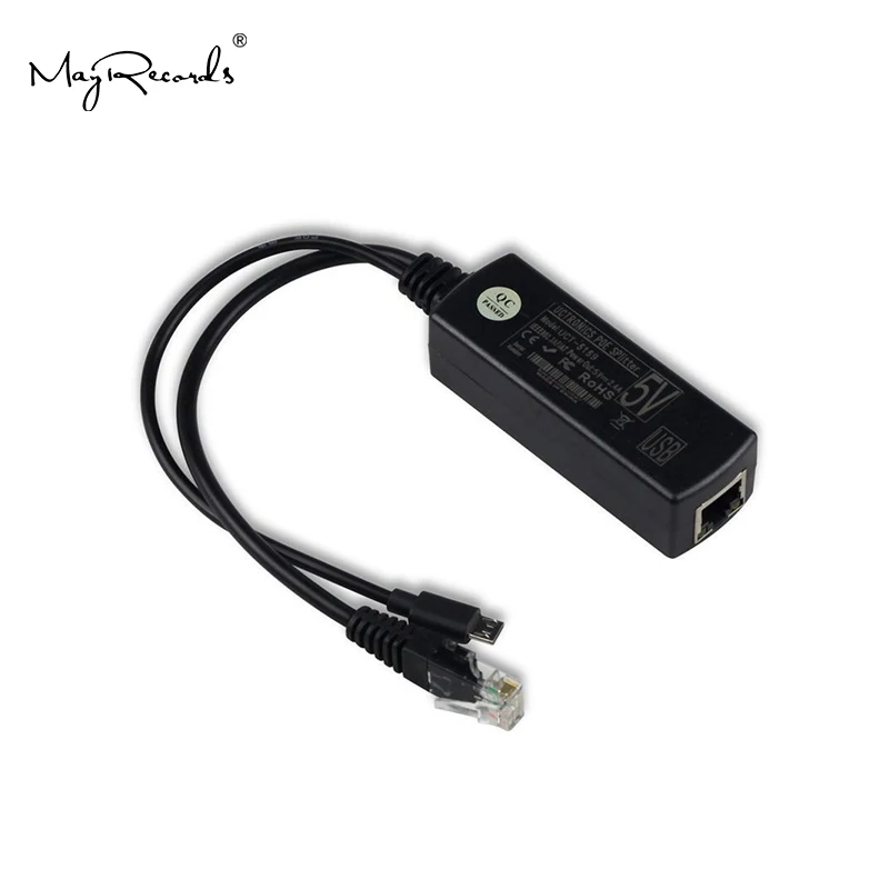 Популярный разветвитель PoE Power Over Ethernet от 48 В до 5 2 4 А адаптер Micro USB 12 Вт|Коробки