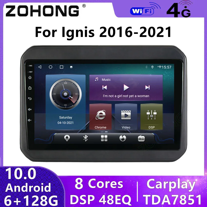 4G DSP для Suzuki IGNIS Android 10 GPS-навигация аудио стерео Автомагнитола мультимедийный