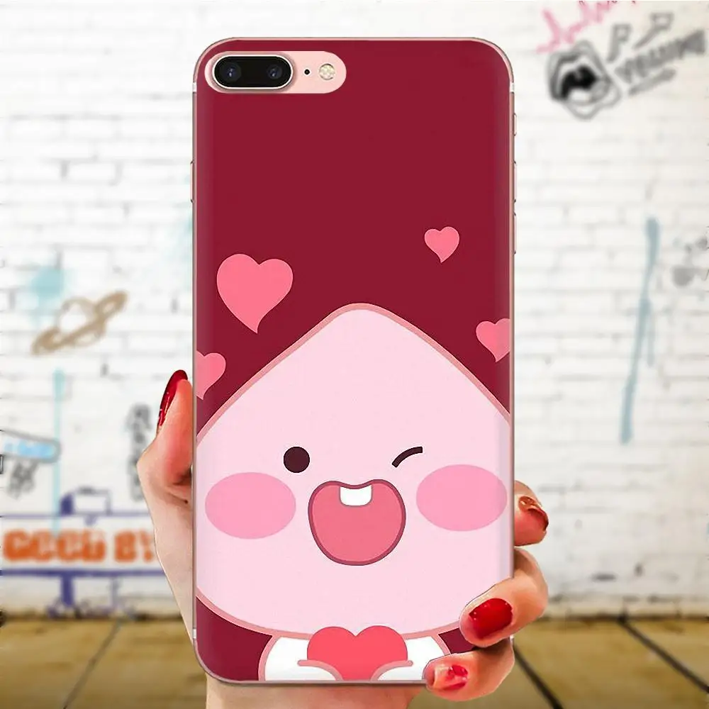 С милыми персиковыми Мягкий ТПУ чехол с изображением для Galaxy Alpha Note 10 Pro A10 A20 A20E A30