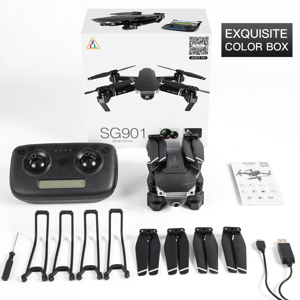 

SG901 Camera Drone 1080P 4K HD Wifi Dual Camera Drone Self-motion Follow Quadcopter FPV Professional GPS Long Battery Life Drone