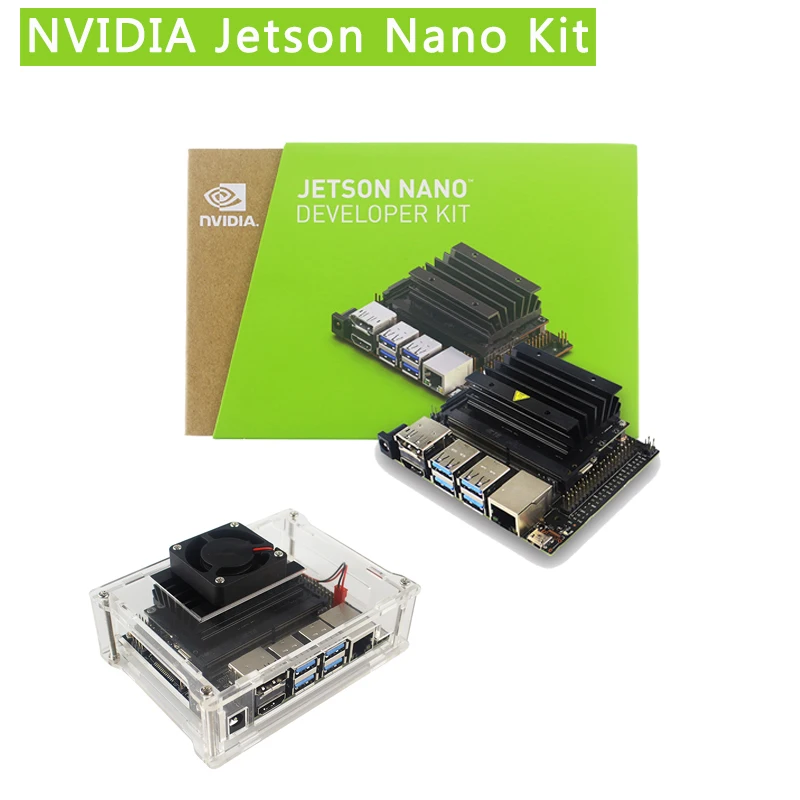 NVIDIA Jetson Nano Developer Kit Cortex-A57 1,43 ГГц 128-core Maxwell GPU Акриловый Чехол | вентилятор | адаптер питания | sd-карта | HDMI
