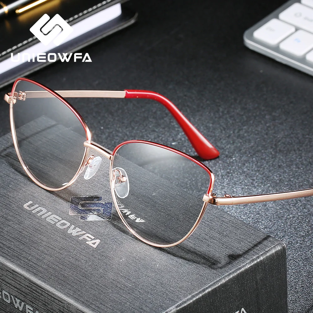 Prescription Computer Glasses Women Frame Optical Anti Blue Light Clear Eyeglasses Retro Cat Eye Myopia Spectacles | Аксессуары для