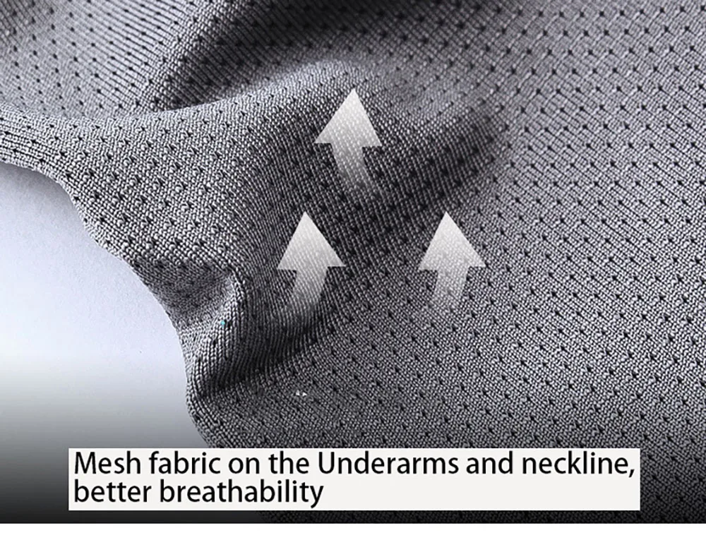 Men Compression Dry Fit T Shirt Breathable Mesh Fabric Sports T-shirt Gym Fitness Clothing Exercise Bodybuilding Training Shirt