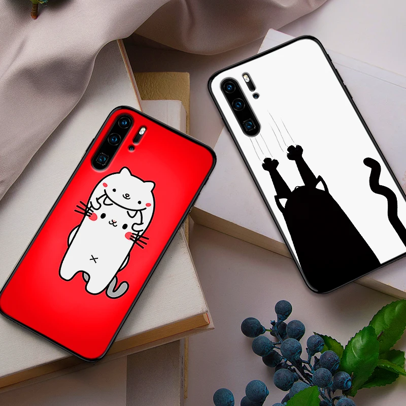 For huawei honor 8C NOTE 10 VIEW 20 7C 5.99IN 7X 8X 7A 9X Pro 8 9 lite Silicone Phone Case cat kawayi | Мобильные телефоны и