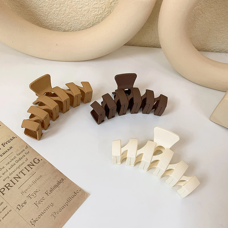 Кремовый зажим милая заколка для волос женщин акриловая белая серая текстура