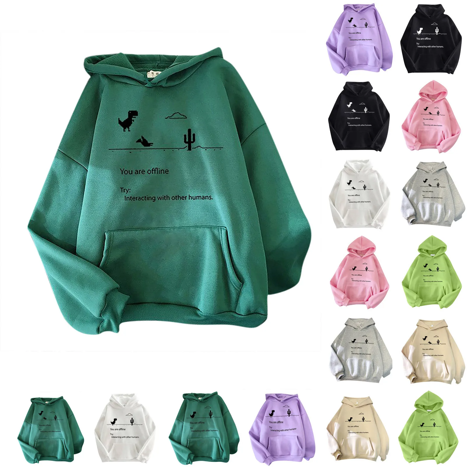 Свитшот женский зимний с капюшоном и длинным рукавом | Женская одежда