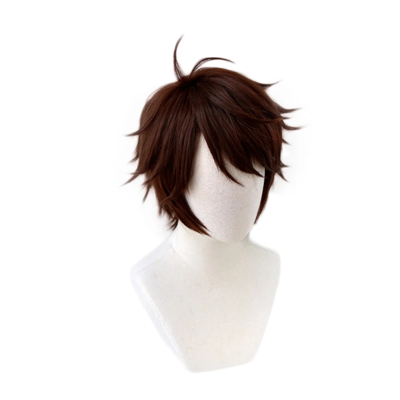 Haikyuu! Парик для косплея Oikawa Tooru Dark Brown термостойкие синтетические волосы мужские