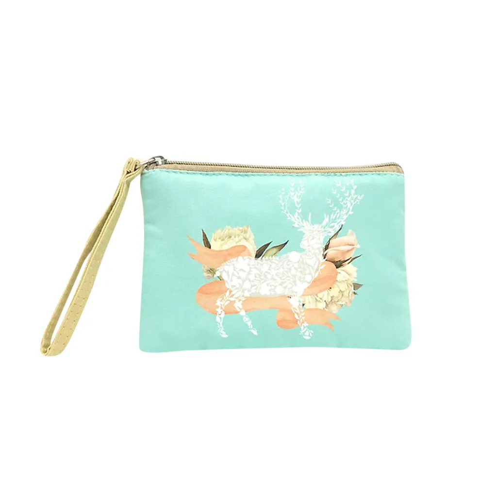 2019 весенний женский милый холщовый кошелек для монета сумка макияжа