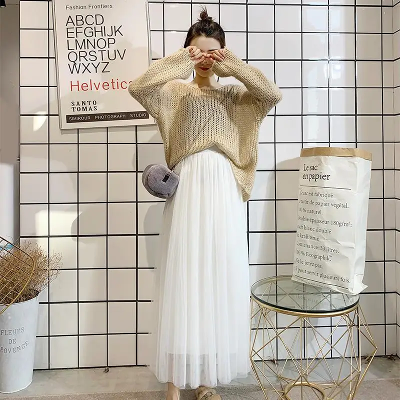

2021 new skirt women's high waist fairy net skirt in autumn and winter