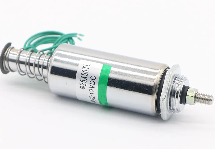 1pc Electromagnet Impact round tube 25/50TL 24V 12V DC hot sale push solenoid | Обустройство дома