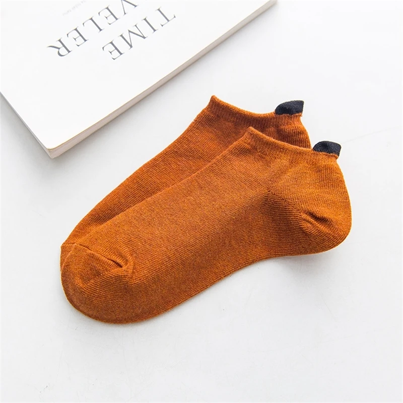 

10pairs/lot Spring Summer New Hemp Color Contrast Big Heel Cotton Women's Boat Socks Slippers Art Solid Color