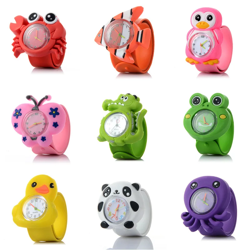 Симпатичные детские часы 3D силиконовый ремешок кварцевые наручные дети мальчик
