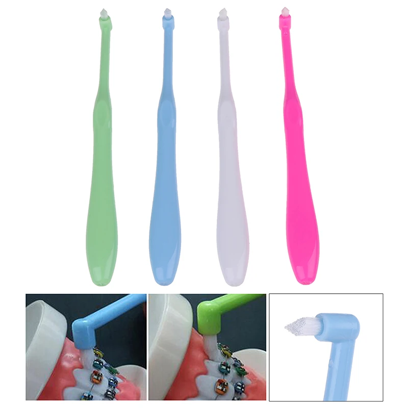 

Hot 1Pcs Toothbrush Small Head Soft Hair Correction Teeth Braces Dental Floss Oral Hygiene Tooth Care
