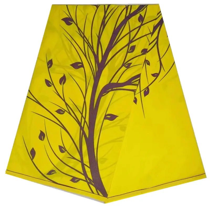 

Blue Leaves Beautiful Real African Wax Print Fabric Nigeira Style High Quality African Fabric 6yards 100% Cotton TN003