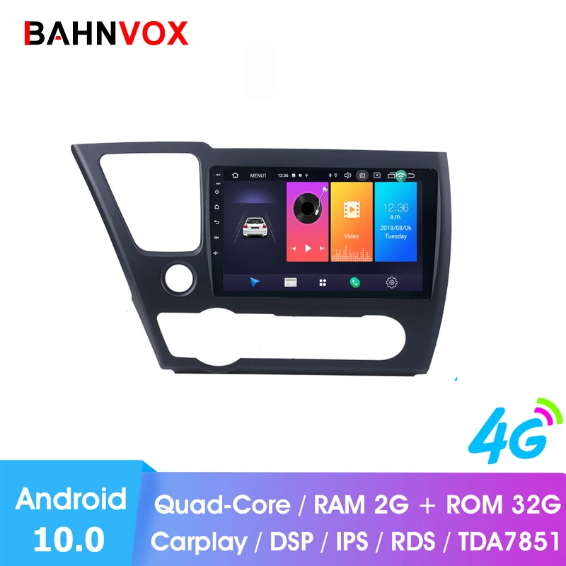 9 &quotandroid 10 0 RAM2G Автомобильный gps dvd плеер для honda CIVIC 2013 2017 автомобильный Радио