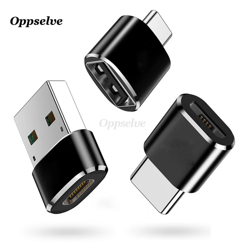 USB Type C OTG Adapter Male To Micro Female Cable Converters For Macbook Samsung S10 S9 Plus Huawei Type-c | Мобильные телефоны и