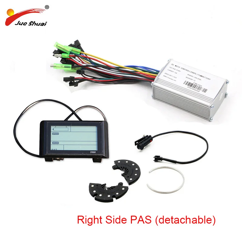 JS 48V 350W 500W DC контроллер Набор S900LCD дисплей метр PAS набор E-bike конверсионный комплект Двойной Режим Датчик Холла и датчик Холла меньше