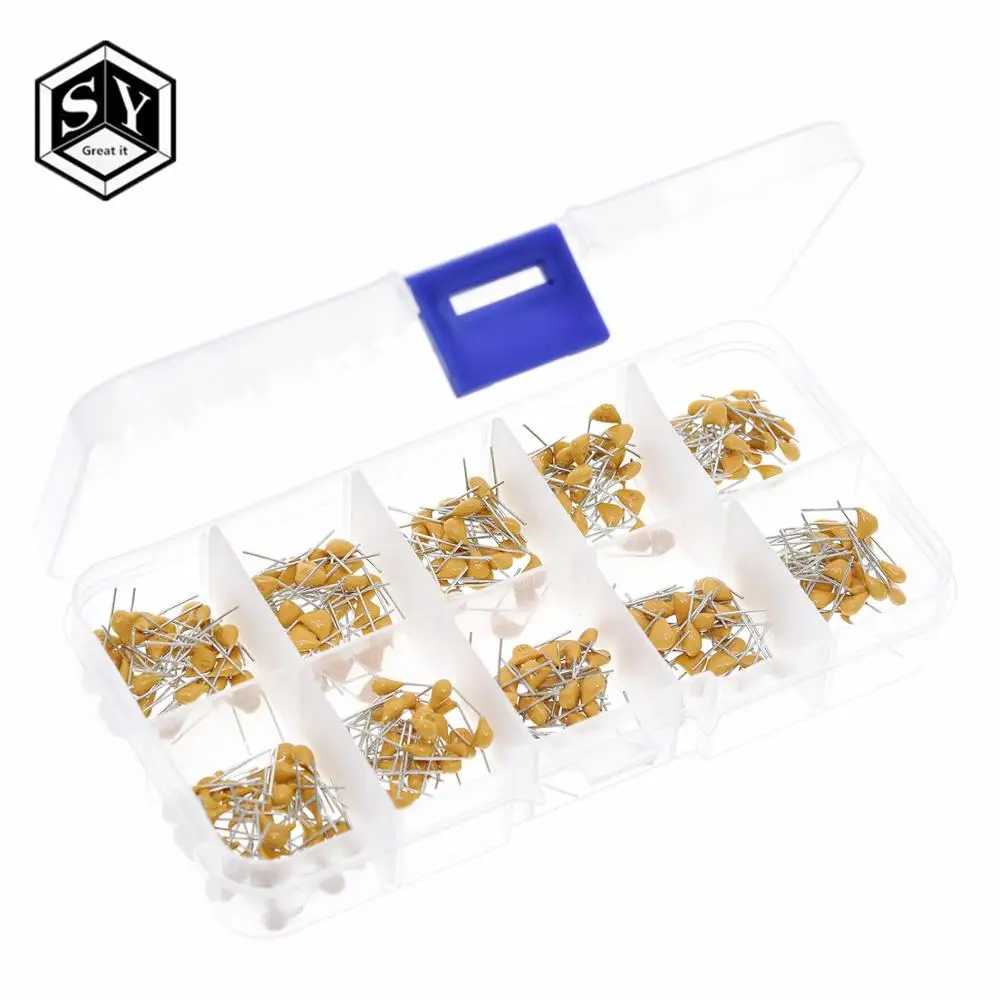 300 шт. 10 значений 50 в 10pf 20pf 30pf 47pf 56pf 68pf 100pf 1nf 10nf 100nf многослойная керамика набор