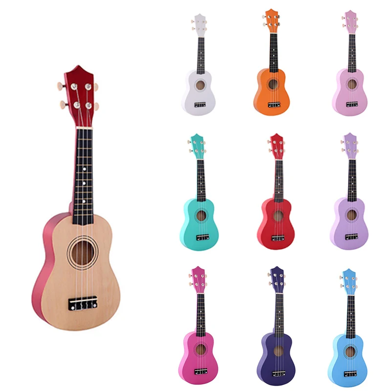 12 Цветов 21 &quotсопрано деревянная Гавайская гитара нейлон 4 строки ra акустическая