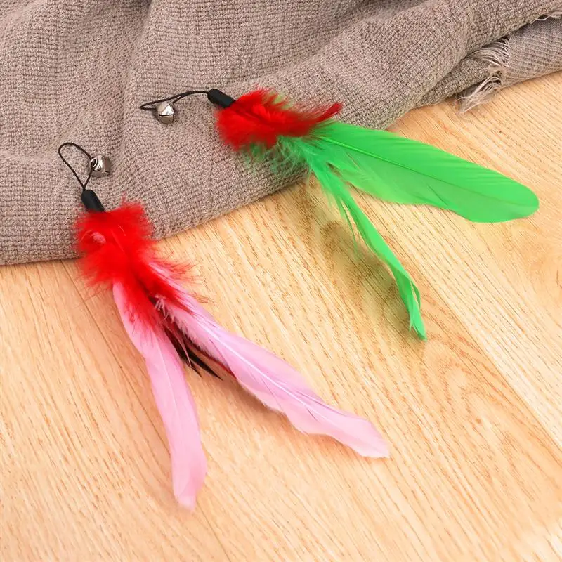 Выдвижной кот игрушки интерактивные перо тизер палочка игрушка с 7 заправками