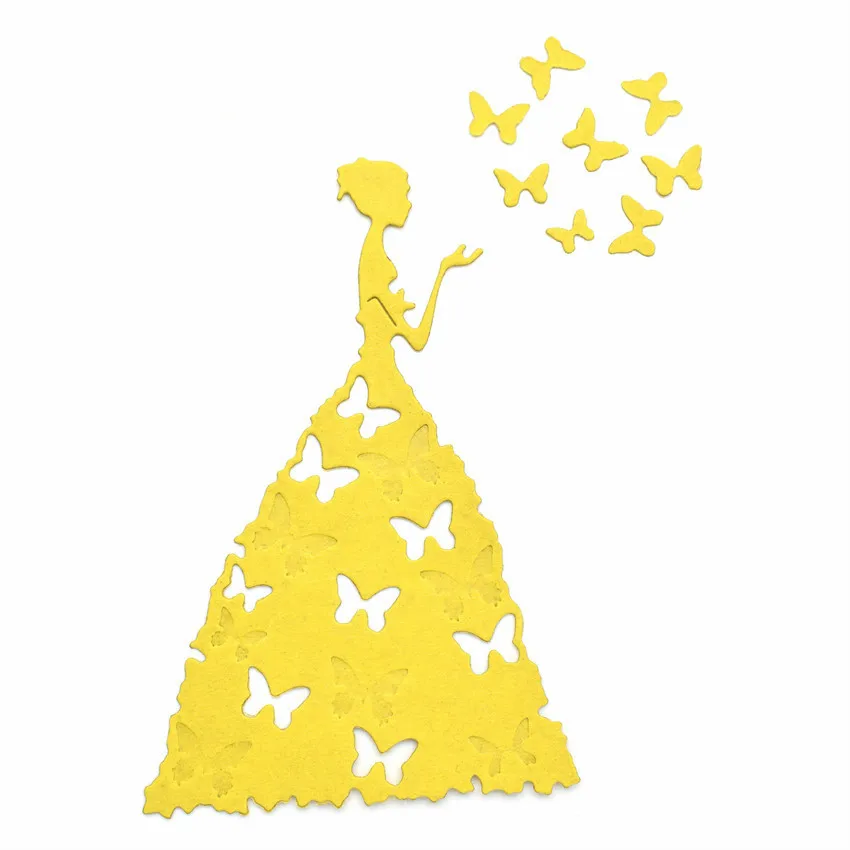 Милые девушки леди металлические Вырубные штампы для скрапбукинга свадебные