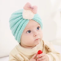 0 3t wool knitted turban for newborn baby girl crochet knit beanie strawberry woolen hat baby toddlers solid color pullover hat