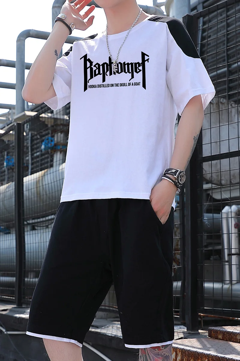 

Fashion Shorts Set Men 2020 Summer 2pc Tracksuit Short SweatShirt + Shorts Sets Beach Mens Casual Tee Shirts Set Sportswears