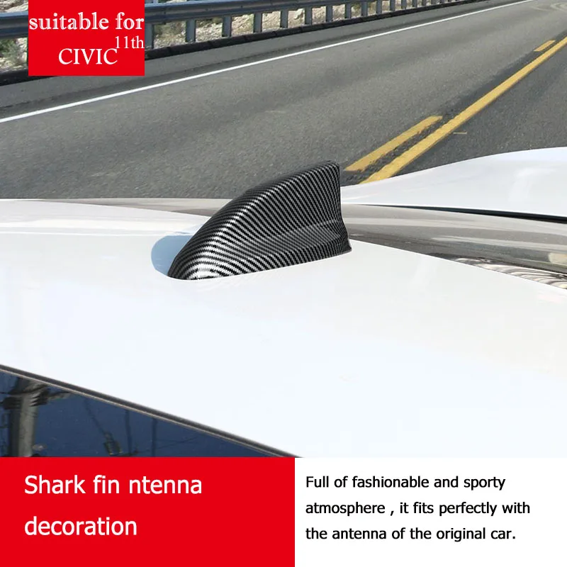 Антенна из углеродного волокна с рисунком акулы и плавника для Honda Civic 11th 2022 |
