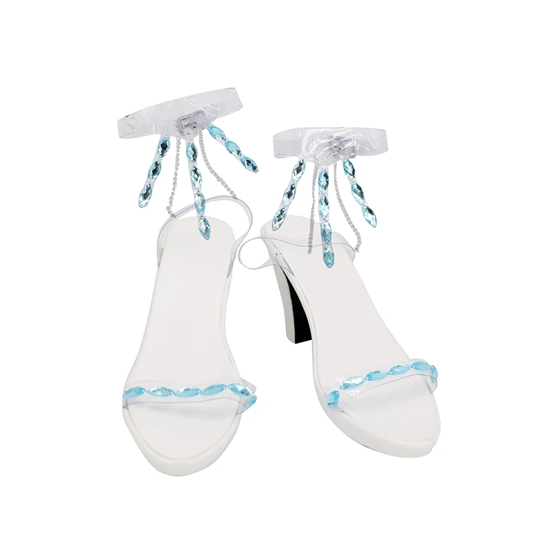 

Frozen 2 Ice Queen Elsa High-heeled Crystal Shoes C00416