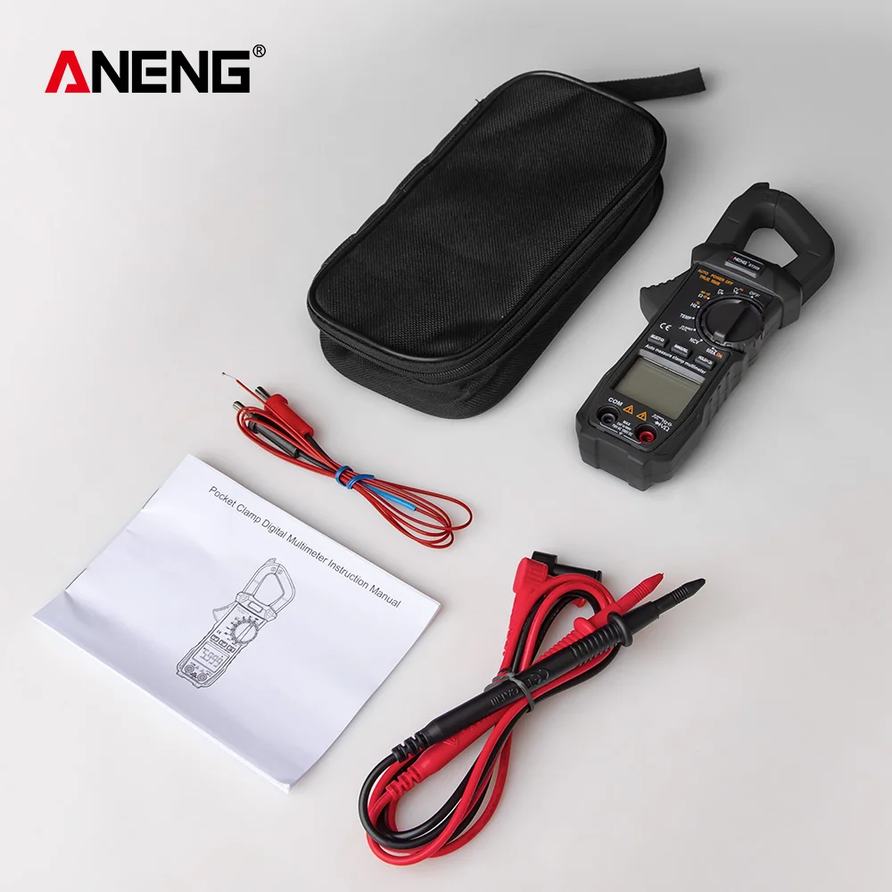 Medidor de pinza Digital de bolsillo ST209 NCV AC DC, amperímetro de corriente de voltaje, voltímetro, capacitancia Ohm, medidor sin contacto