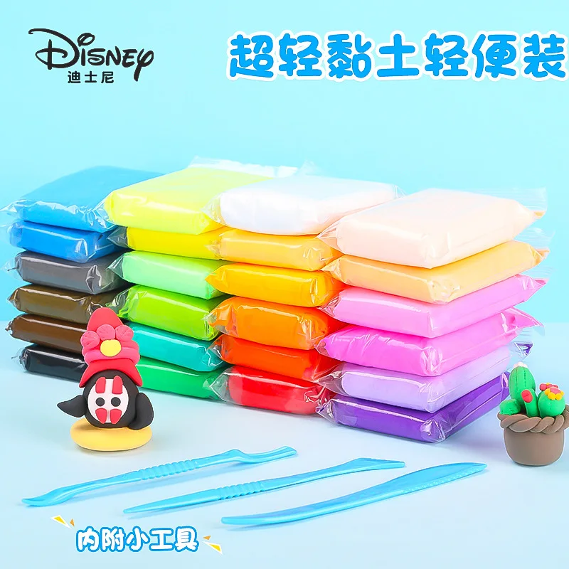 

New Diseny princess cute girls Minnie 12 colors Modeling Clay Cartoon boys Mickey Magic Slime for girls gift