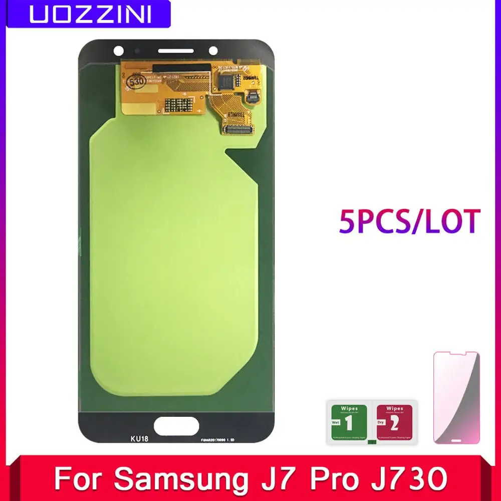 5 шт./лот Super AMOLED для Samsung Galaxy J7 Pro 2017 J730 J730F ЖК дисплей сенсорный экран дигитайзер в