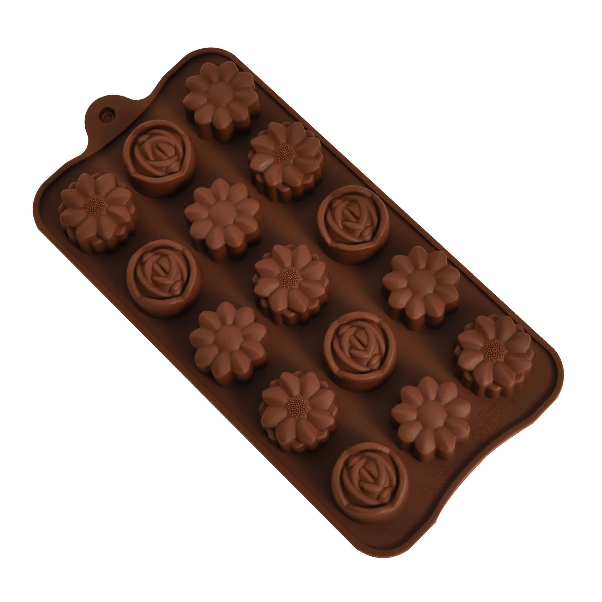 

New Flower Shape Silicone Chocolate Mold DIY High Temperature Resistant Non-stick Mold Easy To Demold Fondant Molds