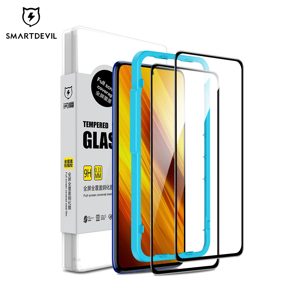 

Стекло SmartDevil с полным покрытием для Xiaomi POCO M3 X3 Pro X3 GT X2, Защита экрана для POCO F2 Pro F3 Redmi Note 9 Pro 9S, стекло HD