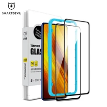 SmartDevil Full Cover Glass For Xiaomi POCO M3 X3 Pro X3 GT X2 Screen Protector For POCO F2 Pro F3 Redmi Note 9 Pro 9S Glass HD