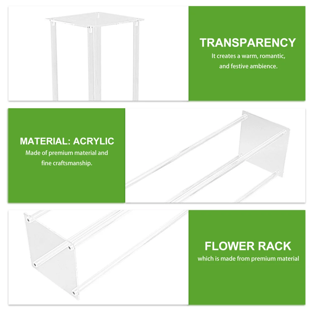 

2pcs Creative Flower Rack Wedding Layout Flower Holder Decoration (Transparency)