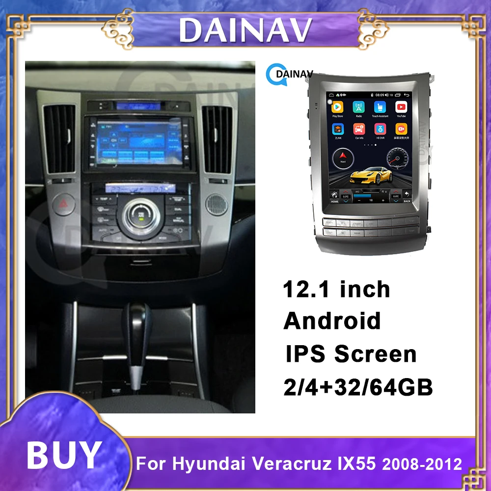 

Автомобильный мультимедийный плеер с вертикальным сенсорным экраном, головное устройство GPS-навигации для HYUNDAI VERACRUZ IX55 2008-2012, автомобильное...