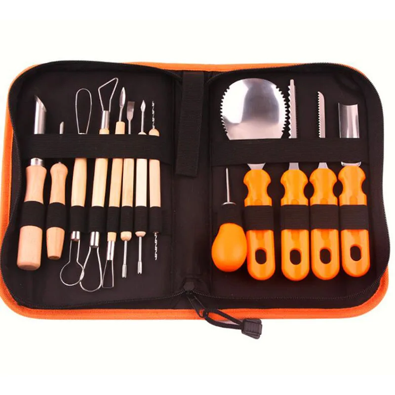 

Newly 14Pcs Professional Pumpkin Carving Tool Kit Easily Carve Carve Tools Halloween Supplies