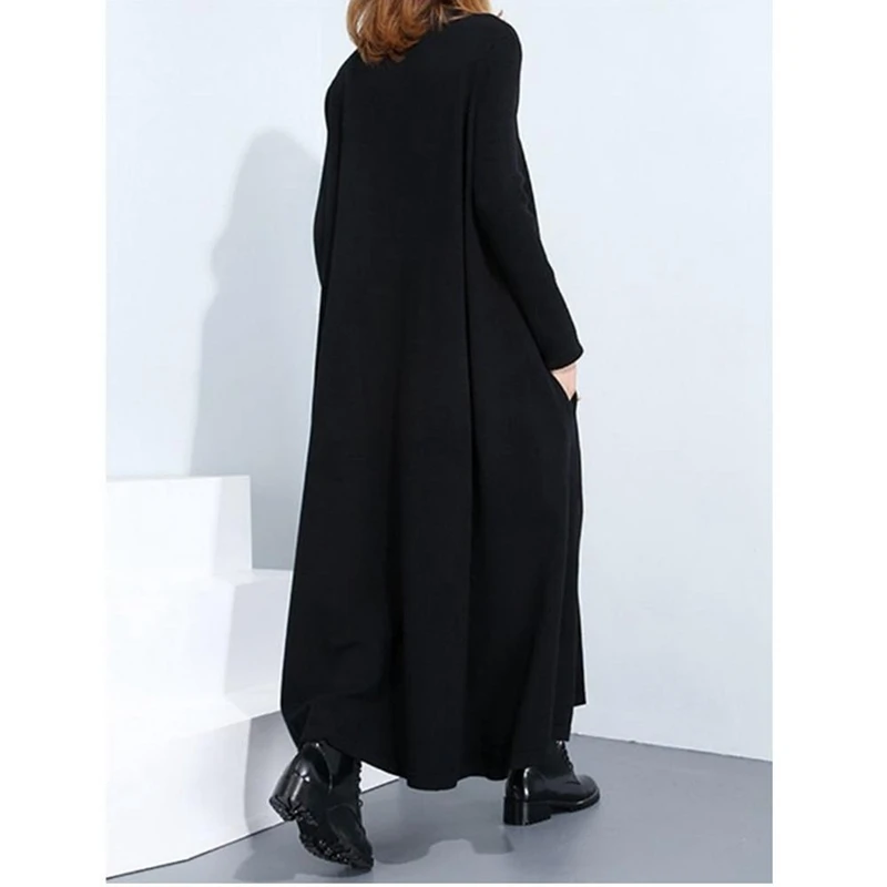 Женское платье большого размера 5XL 6XL 8XL 9XL 10XL обхват груди 150 см осеннее с высоким