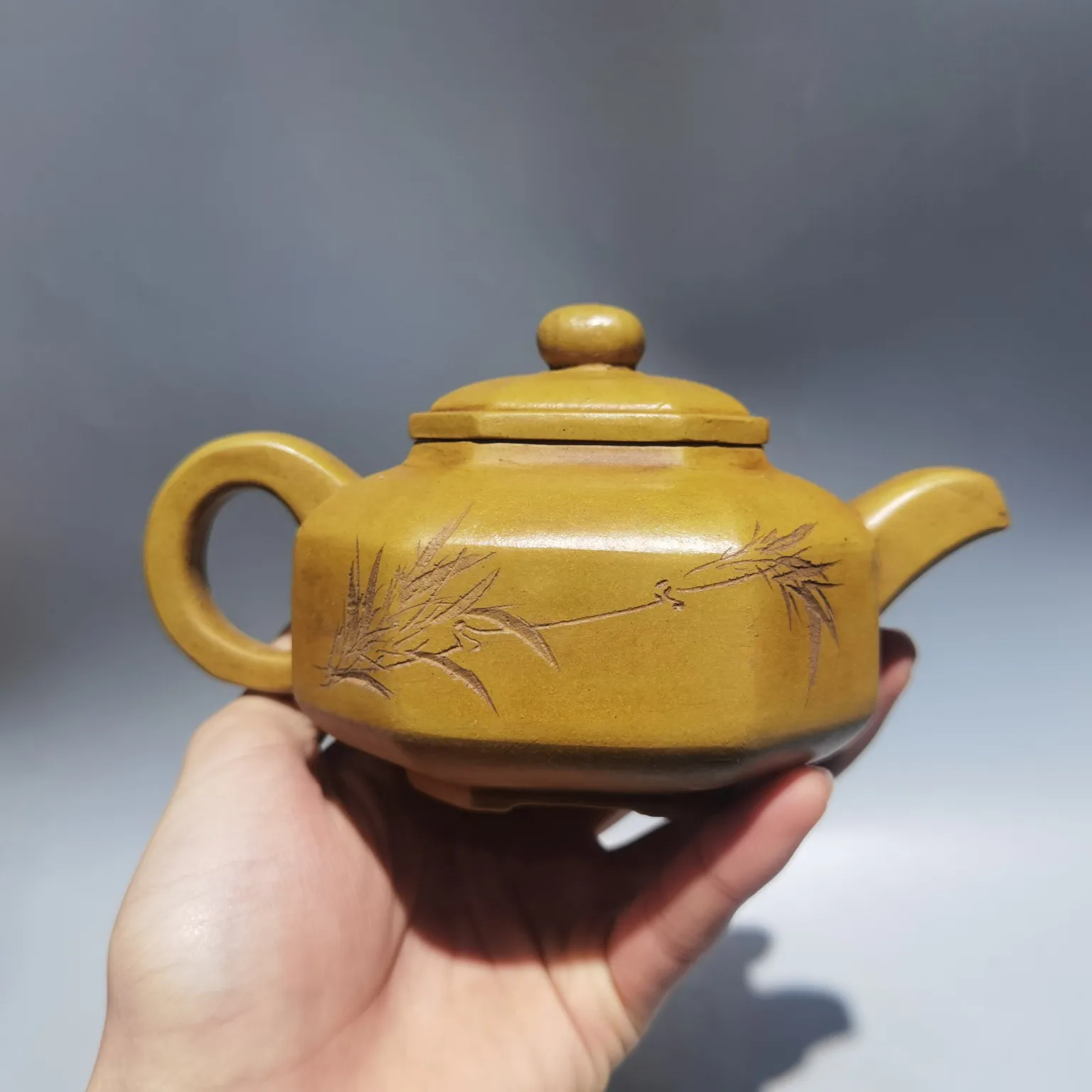 Фарфоровая посуда из исинской глины восьмиугольный чайник 7 дюймов ручной работы