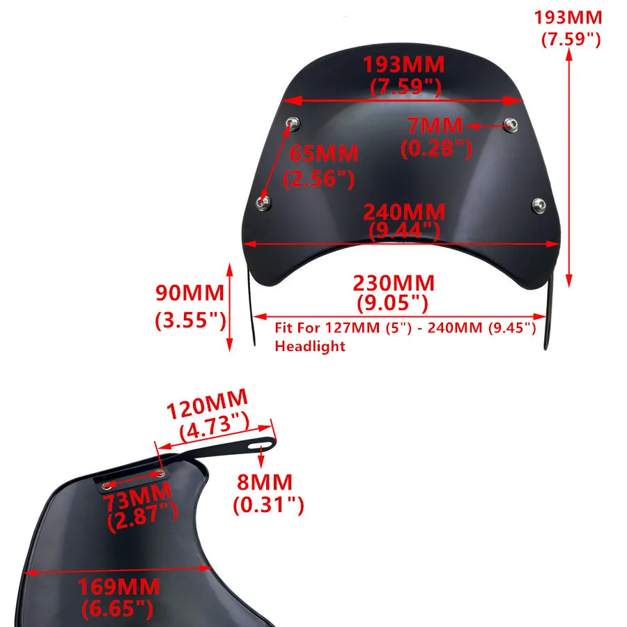 Универсальная мотоциклетная передняя фара 5-7 дюймов для Harley BSA Honda Yamaha Kawasaki Suzuki Vespa