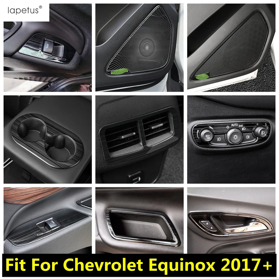 

Window Lift Button / Door Speaker / Water Cup Holder Cover Trim Stainless Steel Accessories For Chevrolet Equinox 2017 - 2022