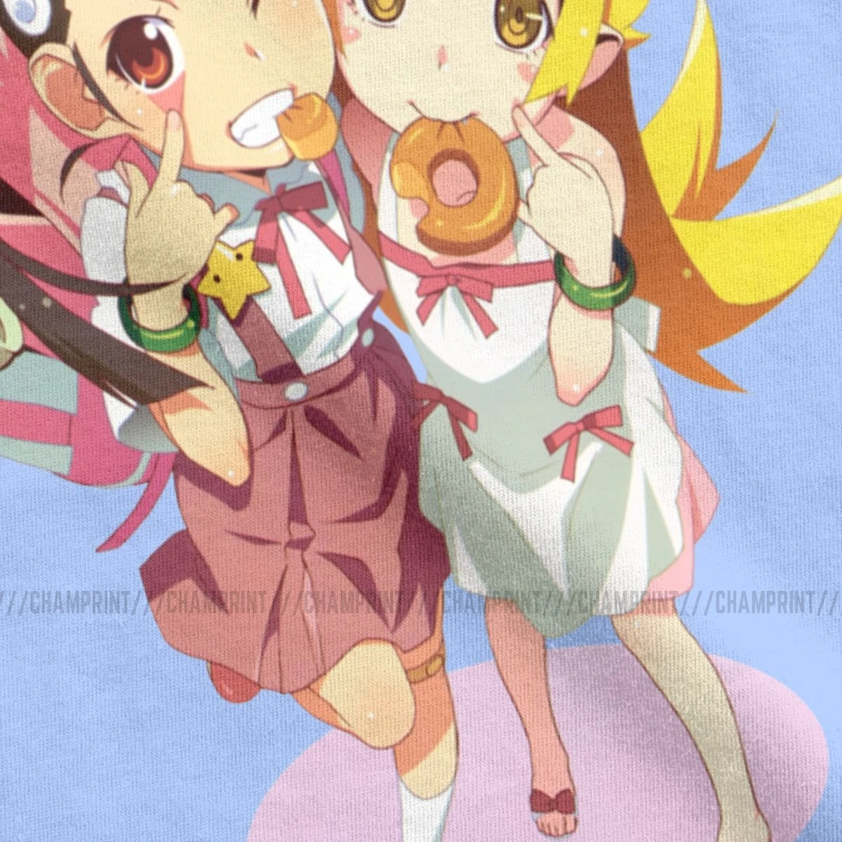 Женские футболки с изображением японского аниме Monogatari Shinobu Hachikuji женская одежда в