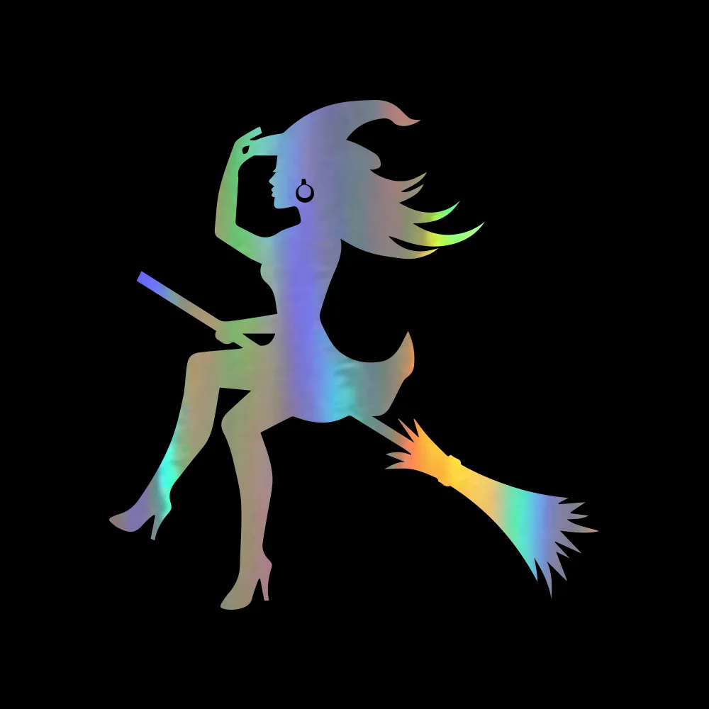 Виниловые наклейки на бампер автомобиля с изображением ведьмы|Наклейки