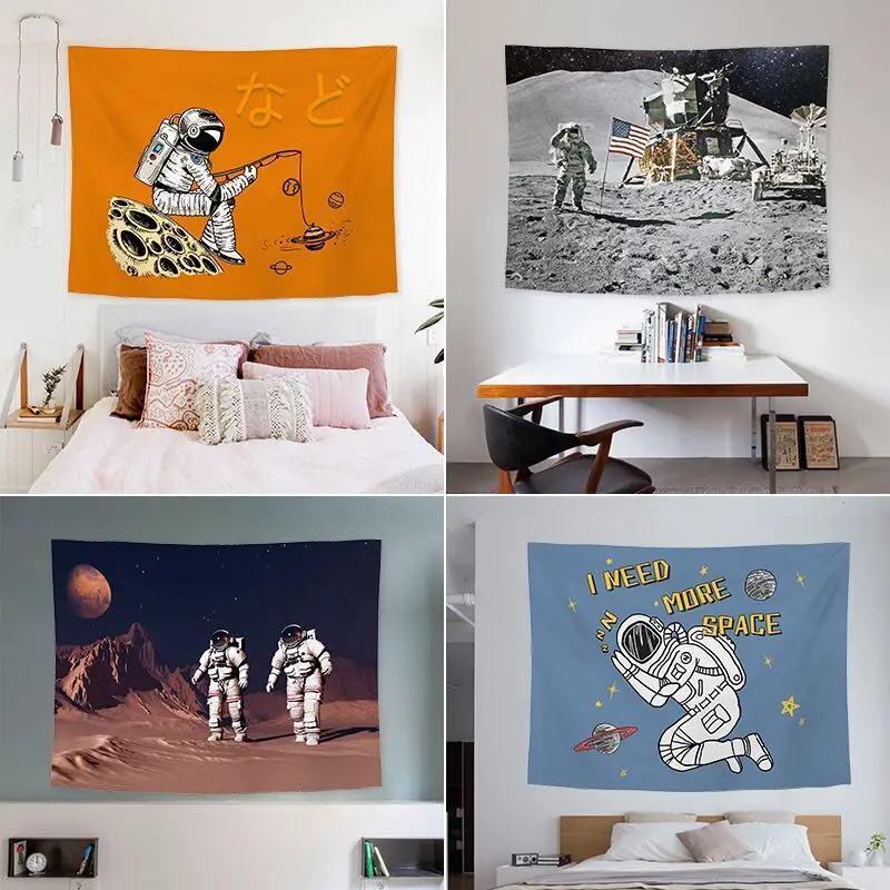 

Space Bedroom Dormitory Background Cloth Rectangle Polyester Tapestry Beach Towel Wall Hanging Tapestry Protector