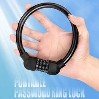 portable mountain bike lock anti theft password ring lock fixed 4 digit code combination bicycle security lock bicycle equipment