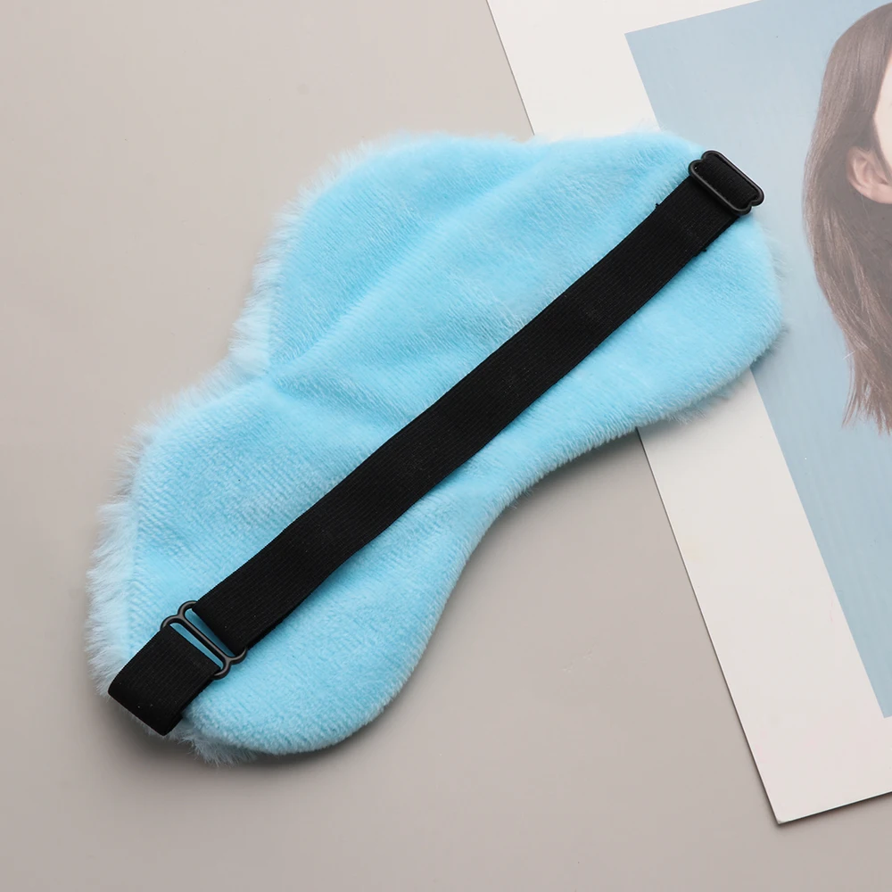 Маска для глаз плюшевая мягкая с рисунком 1 шт. |